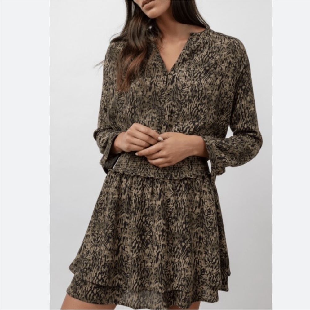 Rails Jasmine Olive Static Rouched Waist Dress Size Medium